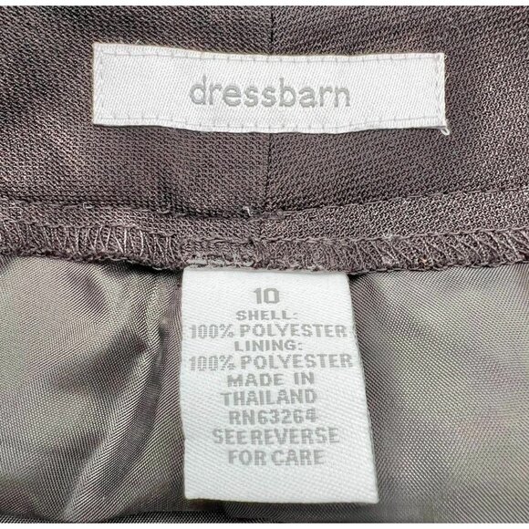 Dressbarn Brown Wide Leg Womens Slacks Size 10 Polyester Business Casual - Picture 4 of 13